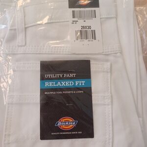 Dickies Sherwin Williams White Relaxed Fit Painters Utility Pants Mens 29x30